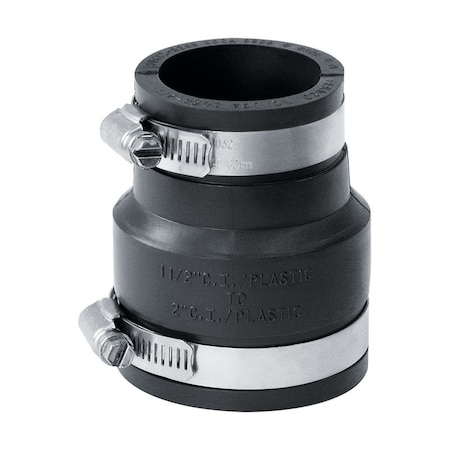 Fernco Fernco Schedule 40 2 in. Hub each X 1-1/2 in. D Hub PVC Flexible Coupling 1 pk P1056-215